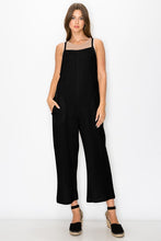 Black Fluffy Gauze Pocket Jumpsuit
