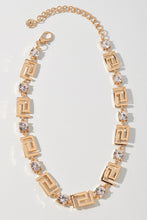Gold Rhinestone Party Fashion Necklace