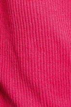 Fuchsia Turtle Neck Power Shoulder Sweater Vest