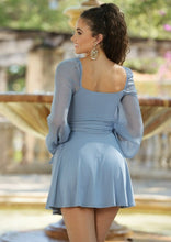 Dusty Blue Vera Two Way Mini Dress