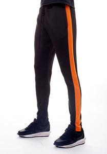 Black/Orange Men's Track Pants