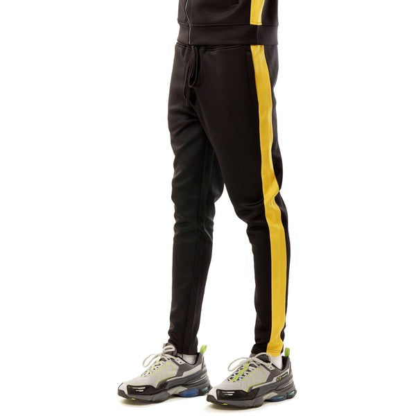 Black/Yellow Men's Track Pants