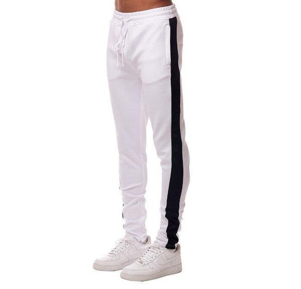 White/Black Men's Track Pants