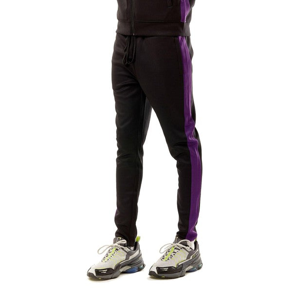 Black/Purple Men's Track Pants