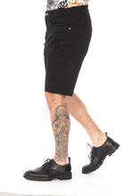 Black Denim Shorts Distressed Rip Slim Skinny