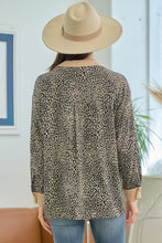 Leopard Button Down Shirt With Double Pocket