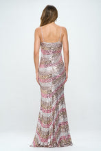 Mauve Mermaid Skinny Sequin Long Dress
