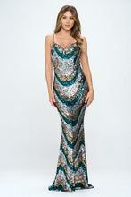 Emerald Green Mermaid Skinny Sequin Long Dress