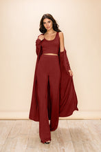 Red Always A Favorite Wide Rib Cardigan Set