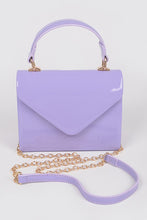 Enamel Faux Leather Single Handle Clutch