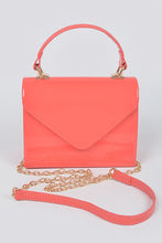 Enamel Faux Leather Single Handle Clutch