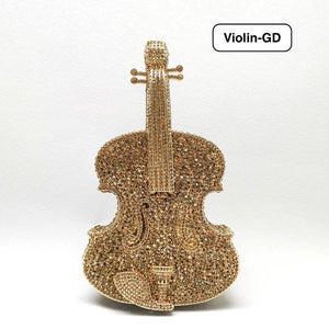 Violin-Gd Women Clutch Evening Bag