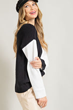 Black Colorblock Knit Sweater