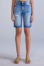 Medium Blue High Rise Bermuda