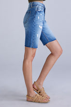 Medium Blue High Rise Bermuda