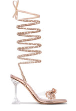 Rose Gold Glitter Rope Heels