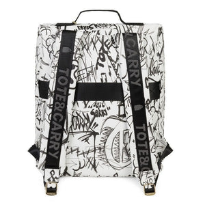 White Graffiti Backpack