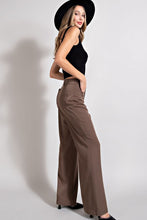 Dark Brown  Straight Leg Pants