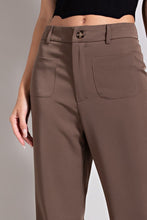 Dark Brown  Straight Leg Pants