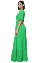 Green Sexy Chiffon Maxi Dress