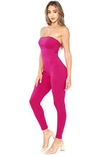 Fuchsia Snatched Under Bust Tube Top Jumpsuit