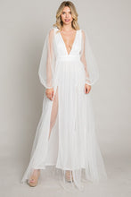 White Mesh Long Dress