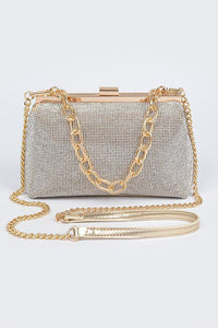 Gold Rhinestone Party Clutch
