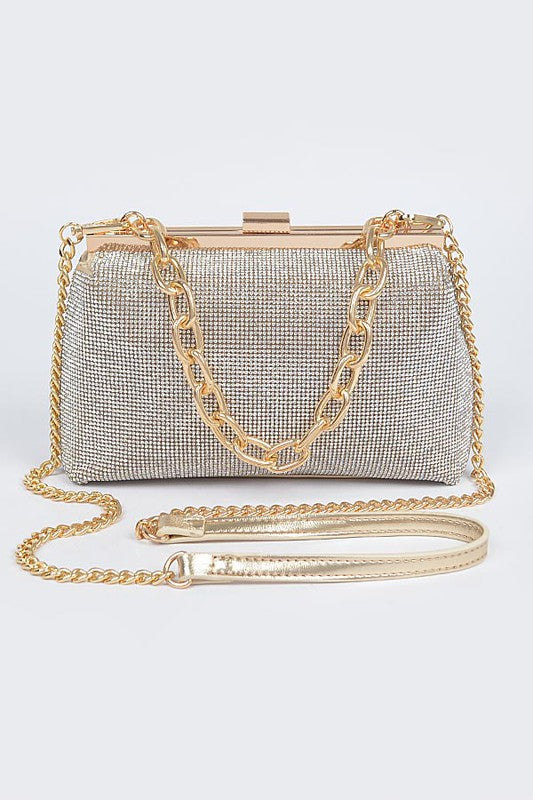 Gold Rhinestone Party Clutch