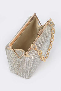 Gold Rhinestone Party Clutch