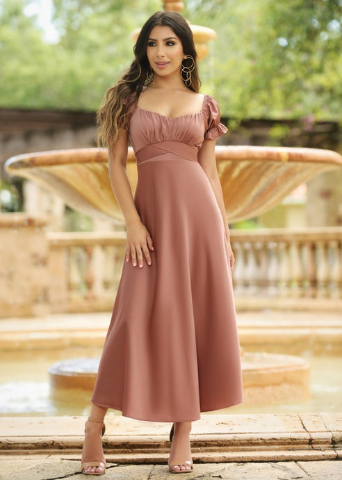 Mauve Maldives Midi Dress