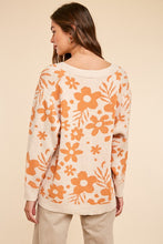 Creme Daisy Print Knitted Cardigan