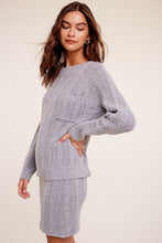 Heather Grey Softie & Cozy Sweater Weaved Sets