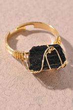 Black Crystal Gem Statement Rings
