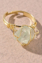 Mint Crystal Gem Statement Rings