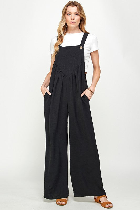 Black Solid Overall