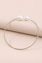 Gold Elegant Big Pearls Collar Necklace