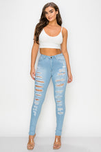 High Waisted Skinny Distressed Women Jeans