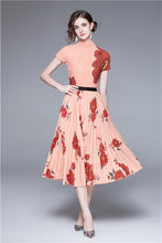 Red Floral Sexy Maxi Dress 2pc Set