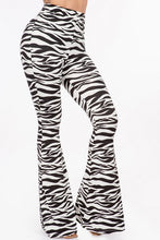 Zebra Black/White Zebra Stretch Flare Pants