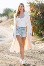 White Soft Fuzzy Longline Cardigan