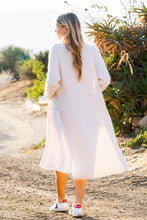 White Soft Fuzzy Longline Cardigan