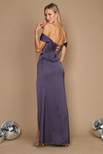 Purple Dylan & Davids Corset Satin Formal Evening Dress