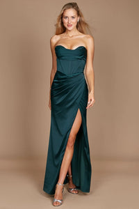 Emerald Dylan & Davids Corset Satin Formal Evening Dress – Aquarius Brand