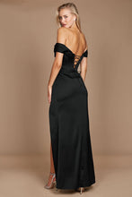 Black  Dylan & Davids Corset Satin Formal Evening Dress