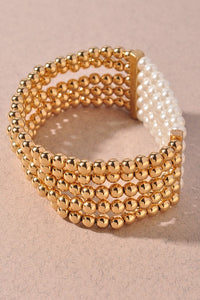 Gold Bead Jewelry Bracelet
