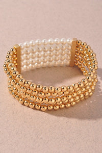 Gold Bead Jewelry Bracelet