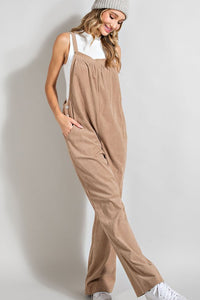 Brown Button Detailed Corduroy Overall