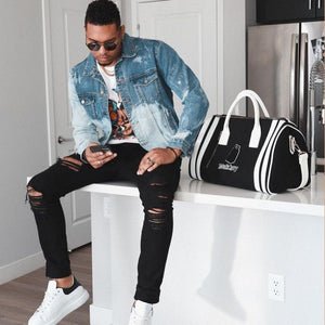 Black Varsity Duffle Reg