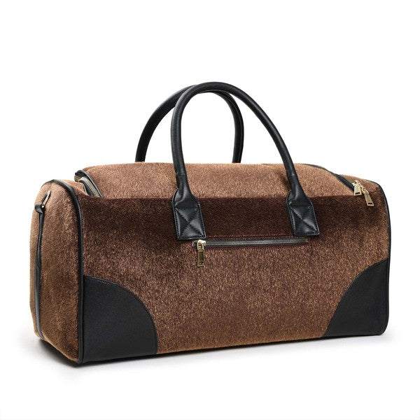 Rust Brown Fridge Pony Fur Duffle Reg