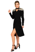 Black Cut-out Midi Dress